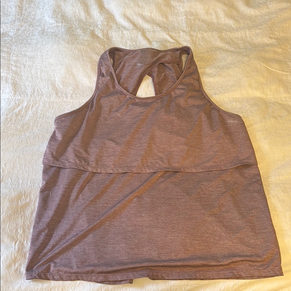 Purple tank top with cut out relaxed style